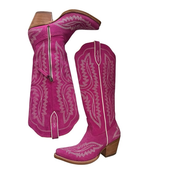 Pink Ariat Casanova Western Cowboy Boots Sz 8 - Picture 3 of 6